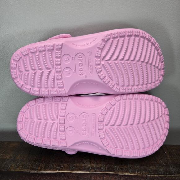 NEW Crocs Classic Slip On Clogs Mens Size 9 Sandals Water Friendly Tweed Pink - Picture 9 of 13